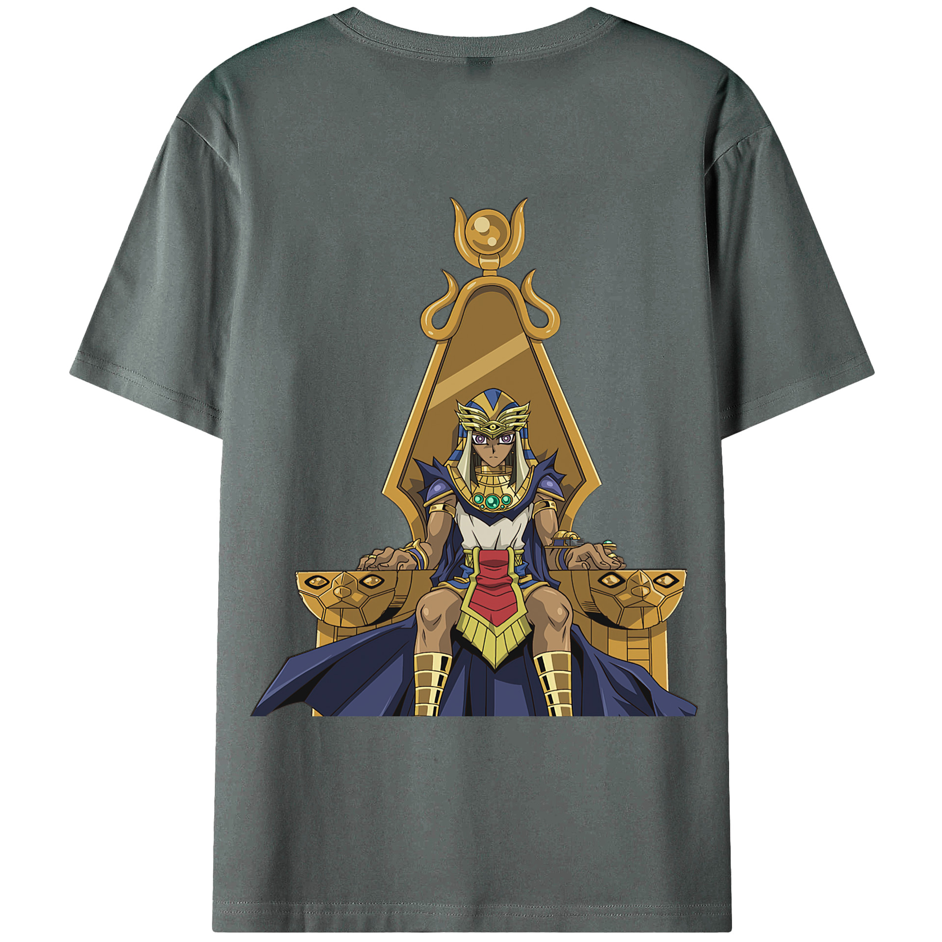 （画像用） 遊☆戯☆王 Yu-Gi-Oh! 綿100％ メンズ半袖Tシャツ（バックプリント） 通気性
